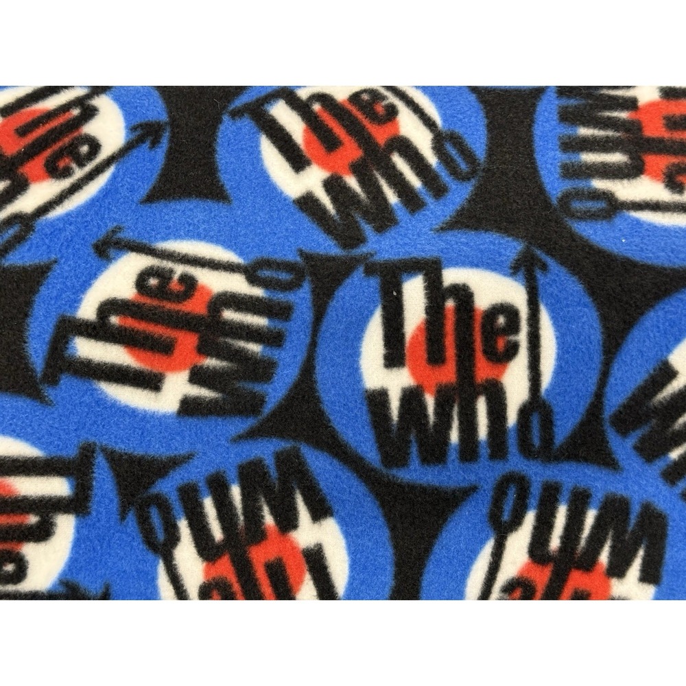 Fleece By Yard  THE WHO Red White Blue Black NEW Joann Fabric - Read Description